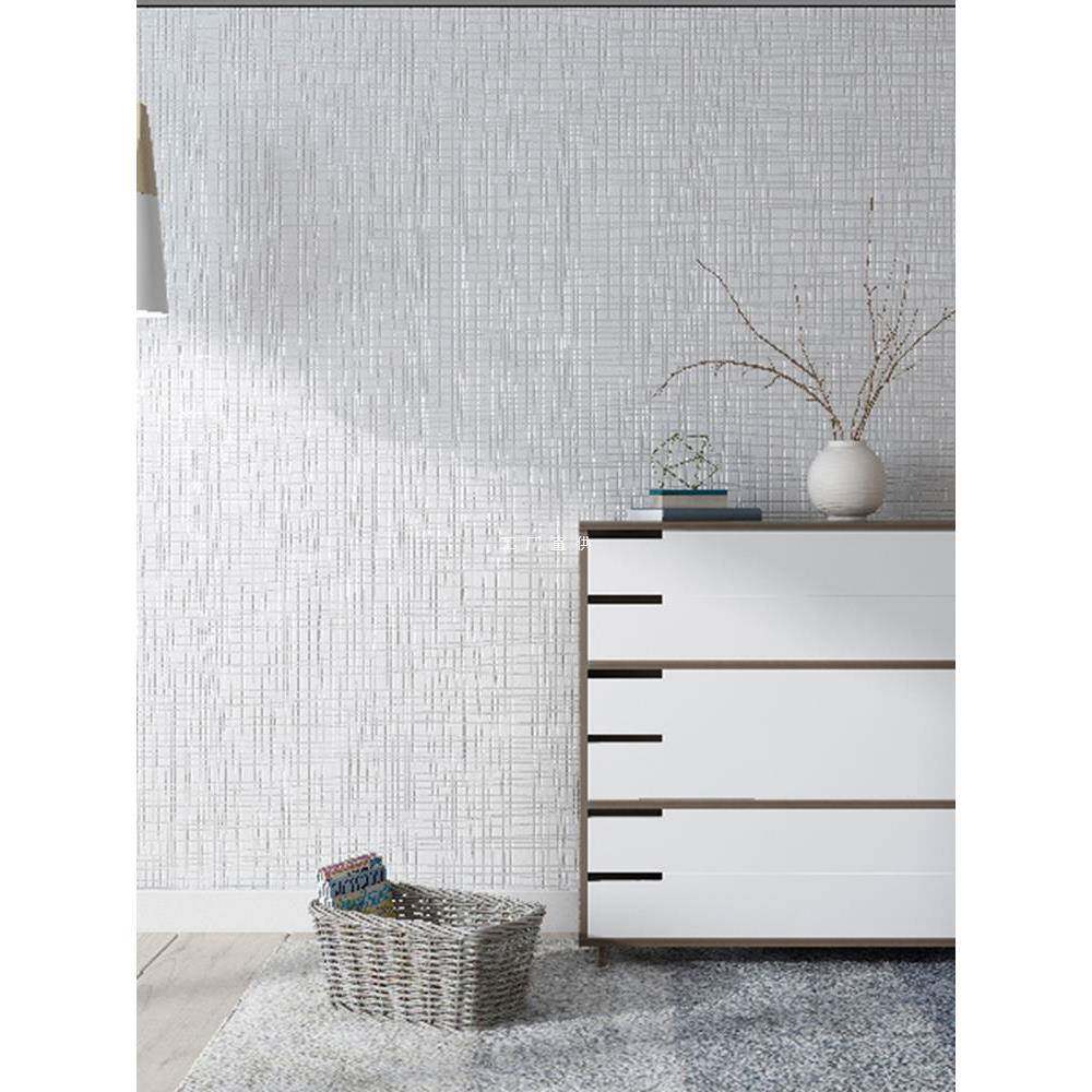 素色灰色米白色无纺布墙纸2024新款网红卧室男生墙壁纸非自粘