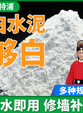 沃特浦白水泥家i用墙面修补卫生间瓷砖填缝快干速干水泥砂浆白色