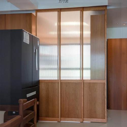 日式推拉门原木移门玻璃简约屏风隔断拉门厨房客厅吊门厂跨境