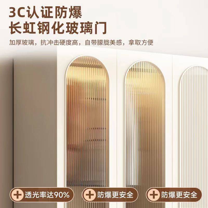 法式衣柜实木家用卧室奶油风柜子小户型儿童收纳大衣橱衣柜门货源