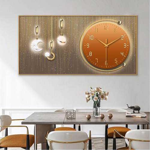 【40cm*80cm】装饰画静音时钟现代钟表挂钟客厅餐厅卧室挂墙挂画