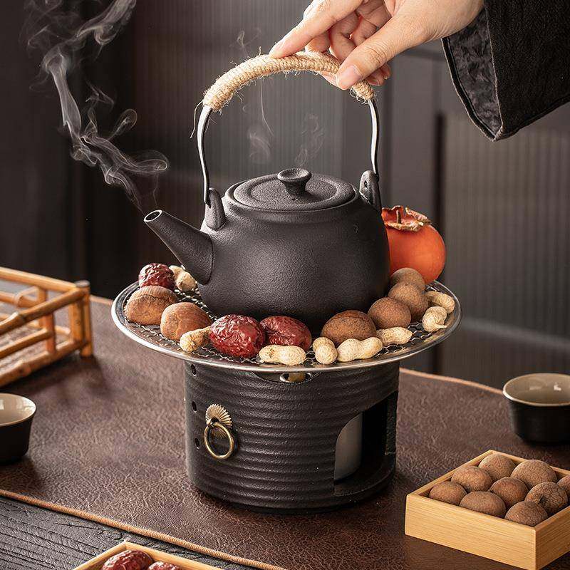 围炉煮茶黑陶罐罐茶煮茶器具家用陶瓷温茶器煮茶壶碳炉烤奶套装,餐饮具,煮茶炉,淘宝优惠券,粉丝福利购,淘宝优惠卷