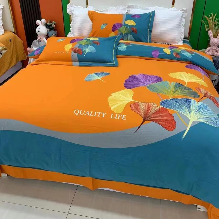 新款纯棉四件套磨毛加厚冬季床上大版花床单被套田园时尚热门款