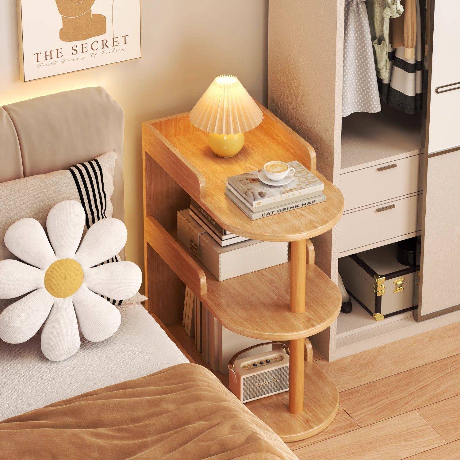 床头柜家用卧室超小型款20cm30公分窄边柜极窄床边夹缝置物架柜子