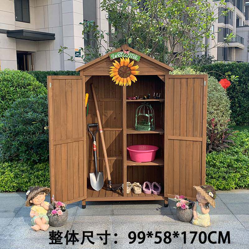 户外柜子防水防晒室外院子储物柜花园工具柜露天庭院杂物收纳hh^J