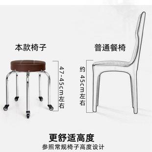 滑滑椅子滑动板凳加高带轮轮家用阳台动轮滑行车625成人可坐小轮