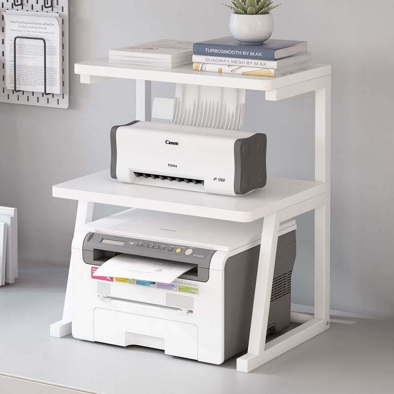 桌面三层小型打印机置物架办公室放针式票据打印机复印机收纳架子