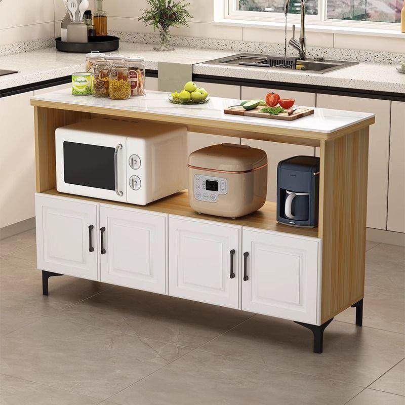 厨房置物架落地微波炉烤箱储物柜切菜桌备餐台橱柜家用餐边收纳柜,厨房/烹饪用具,抹布架/厨房清洁收纳架,淘宝优惠券,粉丝福利购,淘宝优惠卷