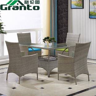 藤椅三件套户外阳台小桌椅茶几藤编椅子组合露天庭院客厅家具茶桌