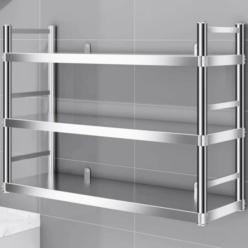 不锈钢置物架壁挂墙架商用饭店厨房挂墙层架收纳墙壁架子墙上货架,厨房/烹饪用具,抹布架/厨房清洁收纳架,淘宝优惠券,粉丝福利购,淘宝优惠卷