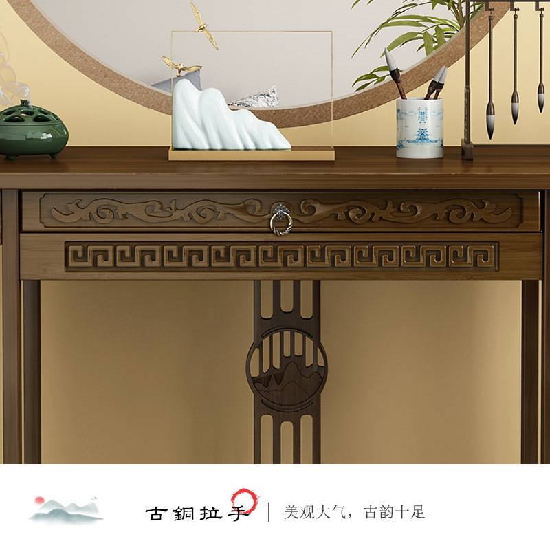 新中式玄关台靠墙桌子实木玄关柜佛台小条案窄长条桌供桌家用条几