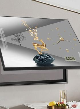 电表箱装饰画轻奢感遮挡2025新款带钟表万年历电闸箱电箱雯沃