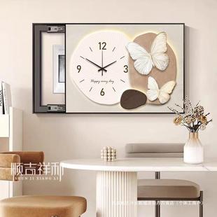 石来运转电表箱装 饰画花卉钟表配电箱电闸盒挂画多媒体弱电源壁画