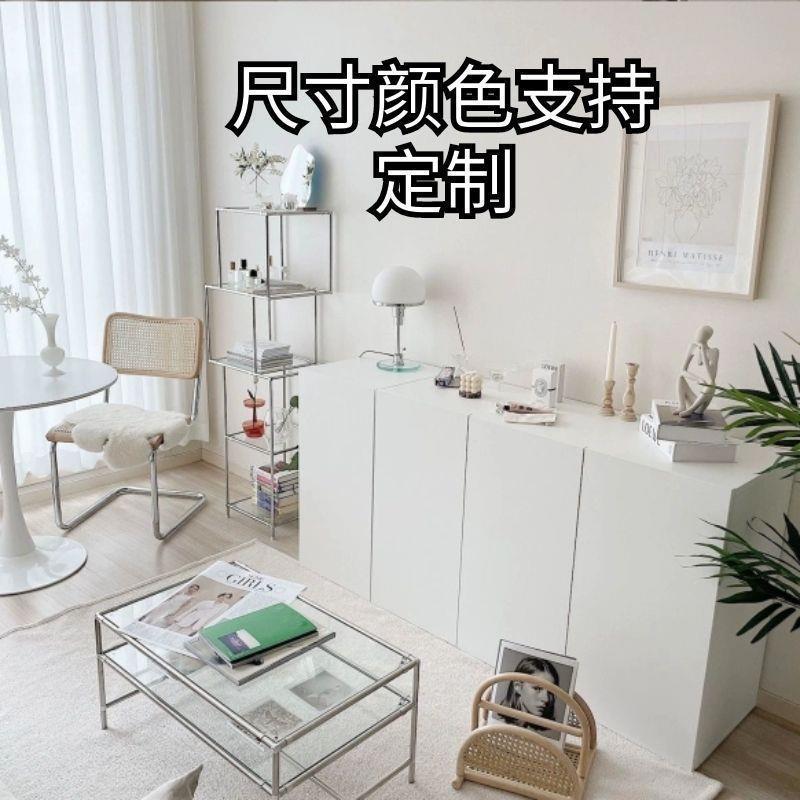 奶油风餐边客厅简约卧室974斗柜靠组墙收纳储物柜合大量柜厨容柜