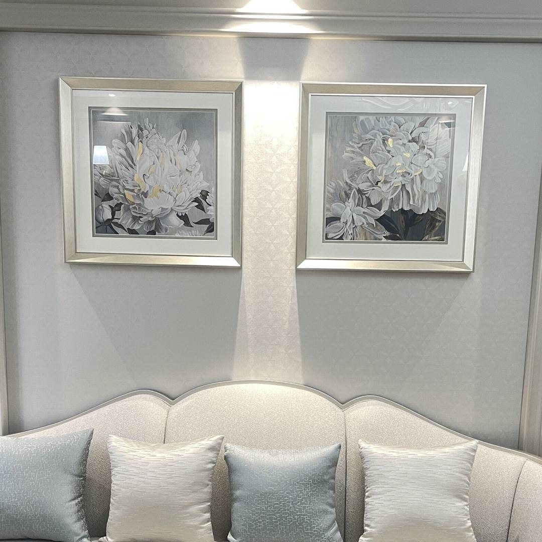 现代简约美式客厅装饰画沙发墙挂画餐厅背景植物花卉牡丹卧室壁图片
