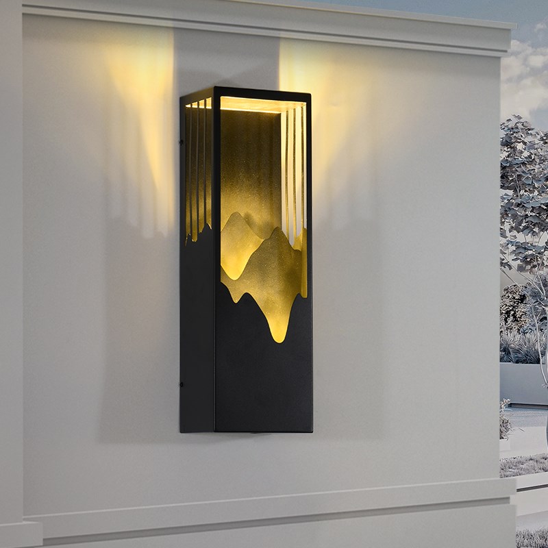 新中式壁灯c户外防水山水画庭院灯别墅花园景观灯大门阳台外墙灯