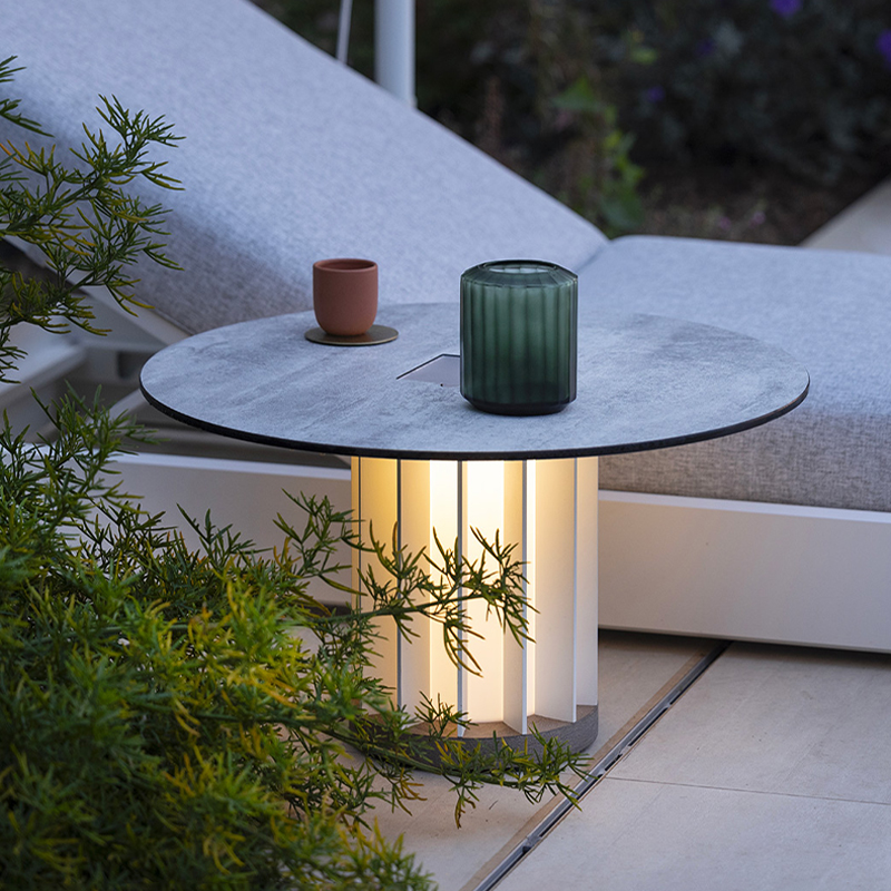 户外太阳能桌子灯别墅景观庭院灯草坪G灯防水室外灯露台花园茶几