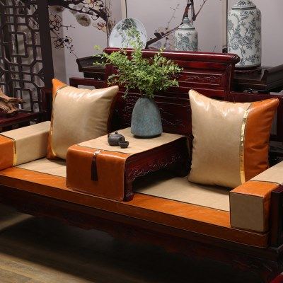 新中式红木沙发椅子坐垫套科技布料高档办公室实木罗汉床坐垫防水,居家布艺,沙发垫,淘宝优惠券,粉丝福利购,淘宝优惠卷