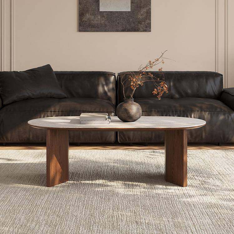 法式简约创意实木茶几椭圆形洞石岩板茶几复古客厅家用茶桌,鲜花速递/花卉仿真/绿植园艺,割草机/草坪机,淘宝优惠券,粉丝福利购,淘宝优惠卷