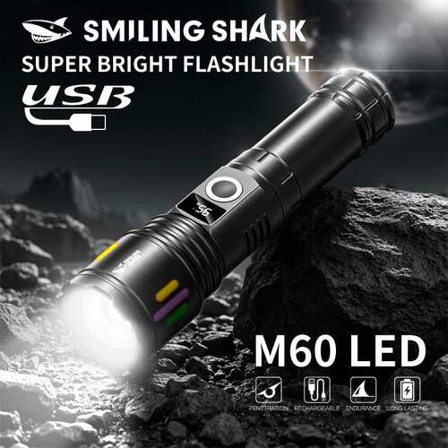 Charging bright light flashlight outdoor household LED