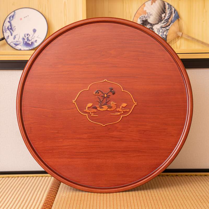 韩式朝鲜族炕几桌榻榻米折叠桌家用圆形Y矮的小饭桌