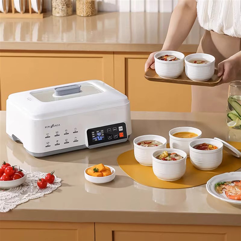 德国精工电蒸锅家用全自动隔水炖锅大H容量多功能家用三层蒸煮炖