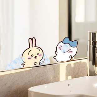 吉伊卡哇chiikawa浴室镜子贴纸自粘卫生间装 饰图案小八乌萨奇P370