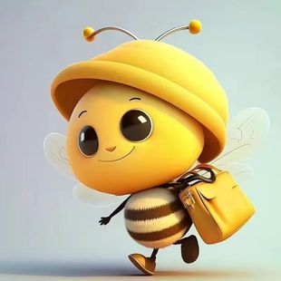 爆款 超萌可爱小蜜蜂防水防晒冰箱贴墙贴车贴行李箱贴纸贴画P274