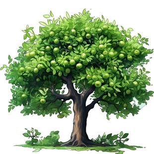 爆款 饰防水贴画P282 水果树贴纸冰箱平板客厅餐厅厨房儿童房墙面装