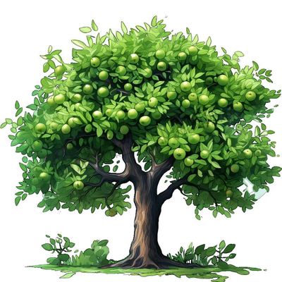 爆款水果树厨房冰箱贴纸防水墙贴