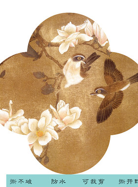 宋代美学国风花鸟图自粘壁纸贴画