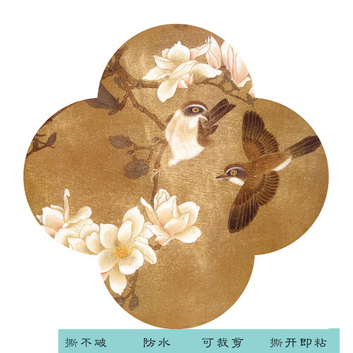 宋代美学国风花鸟图自粘壁纸贴画