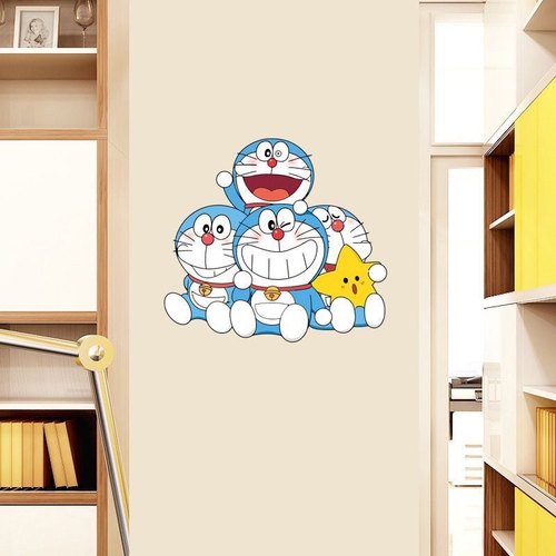 哆啦A梦卡通门贴纸遮丑装饰贴纸