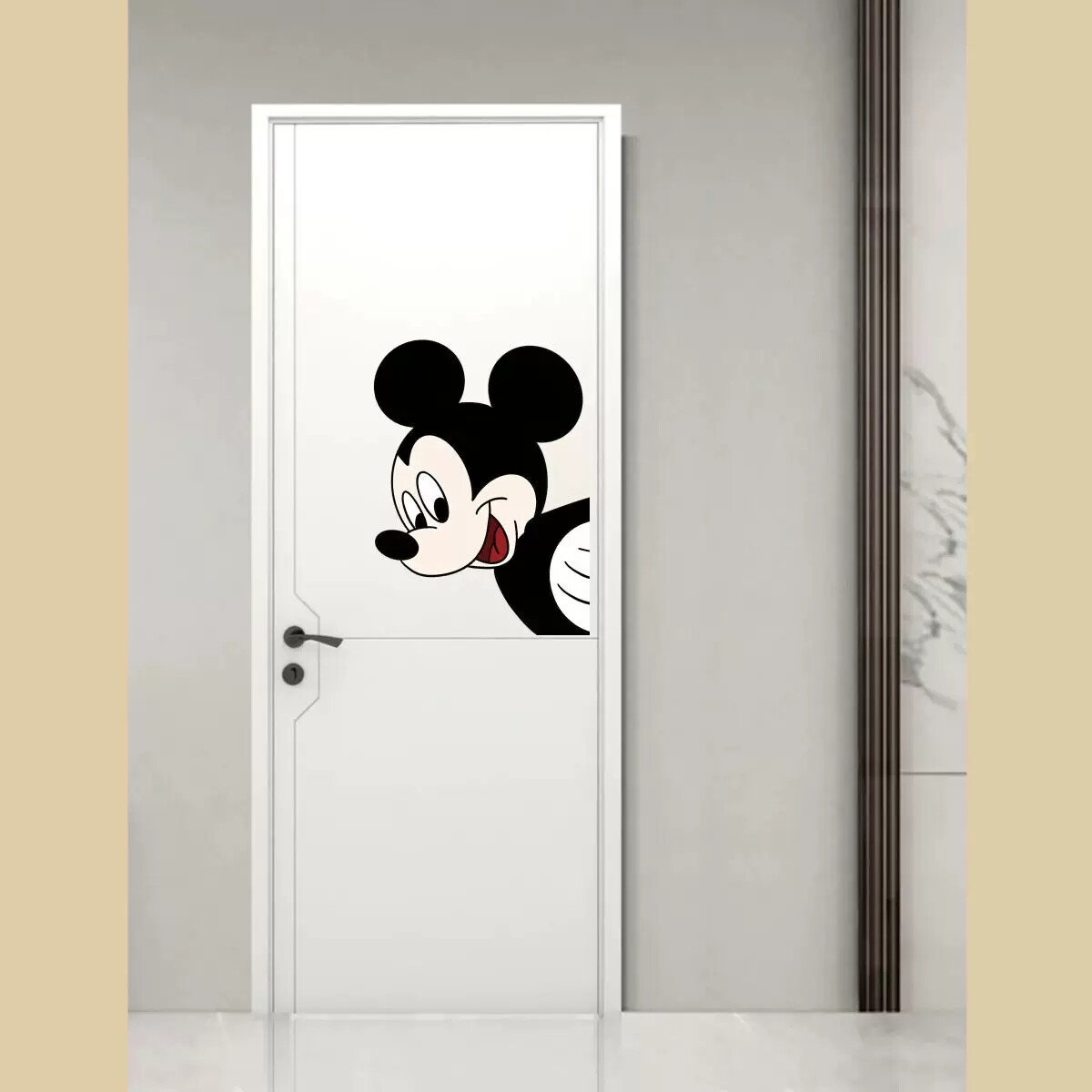 米奇门贴纸自粘防水防潮卧室房间装饰创意卡通可爱儿童房墙贴P251