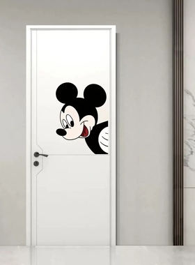 米奇门贴纸自粘防水防潮卧室房间装饰创意卡通可爱儿童房墙贴P251