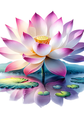 中式荷花图案招财贴纸花开富贵中国风卧室客厅浴室自粘画室内P322