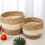 简式 柳编手收纳提篮家用草编杂物收 132整理筐纳手工编织约篮子