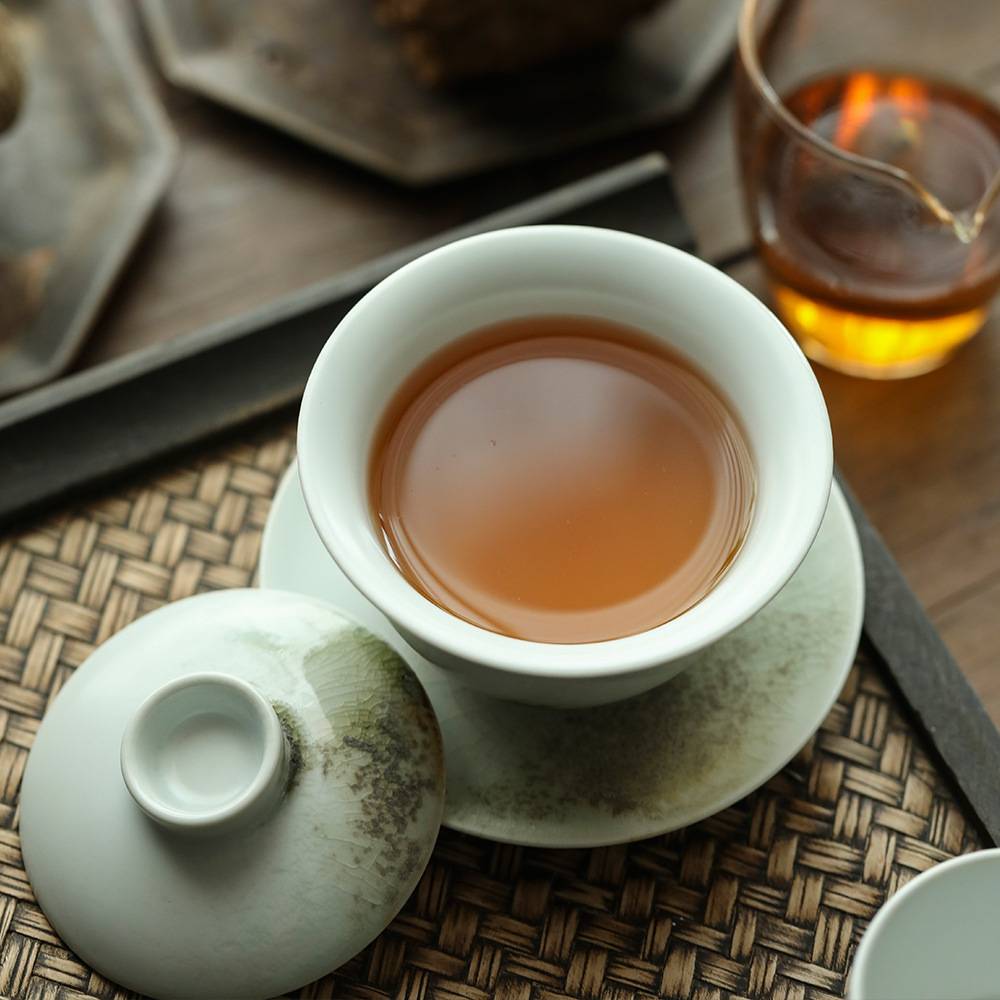 纯手工三才盖碗窑变柴烧色山水仿古茶具泡茶碗陶瓷敬茶碗大号