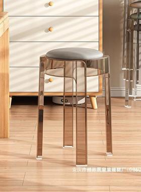 厂家透明亚厂LTI克力风车家塑料凳加厚家用叠现放板凳子客高可代