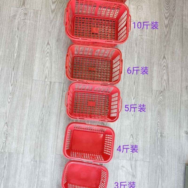水果采摘篮塑料手提长方形杨梅篮子草莓李子葡萄筐猕猴桃子樱桃篮