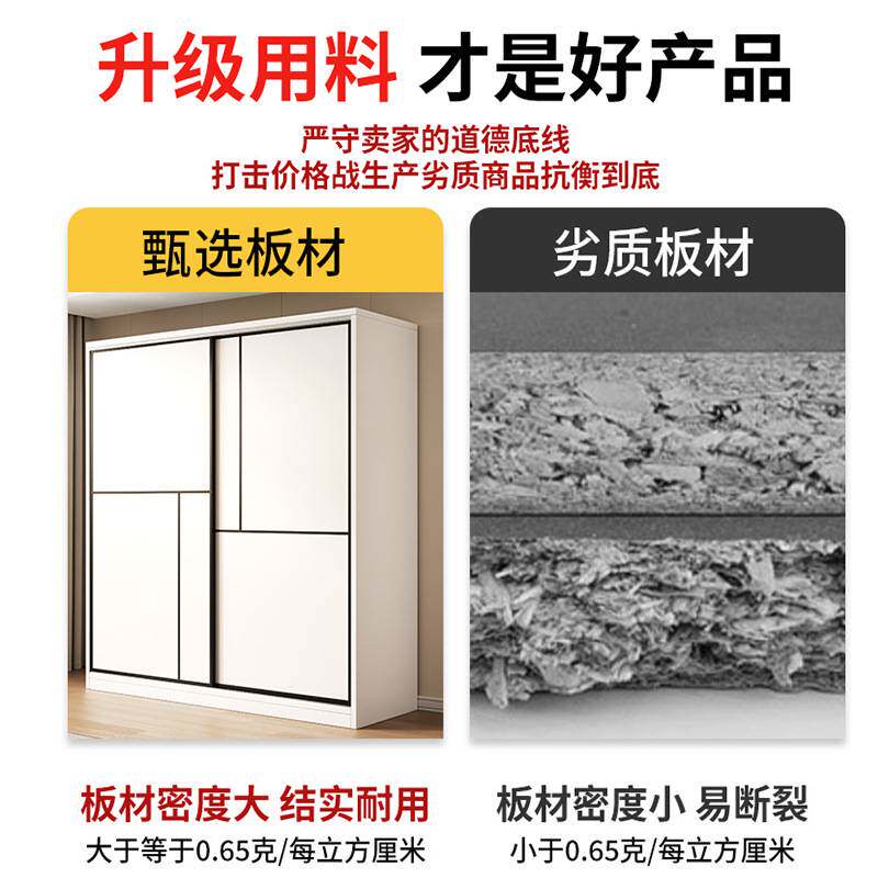 简易衣柜家用卧室2024年新款出租房屋用小柜子儿童推拉门衣橱组装