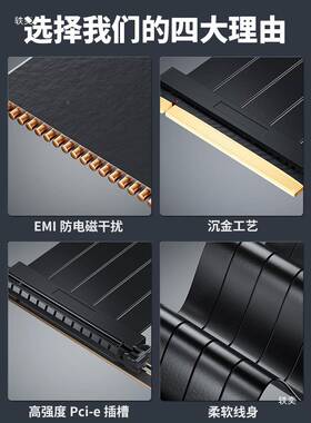 卡插槽pcie4.0dtog主板显卡a竖IJN装延长线rpcie4显卡显双反