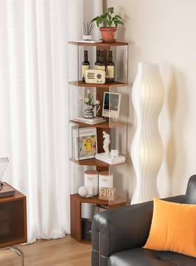 墙角转柜书木架落地置物架实书角储物XNE柜一体三角收柜纳收纳展