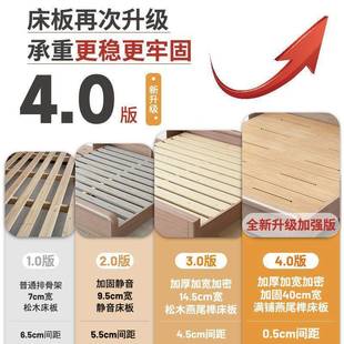 全实木榫卯白色橡木静奢音加厚18m主卧双人床轻.胶简约1.5m03储物床