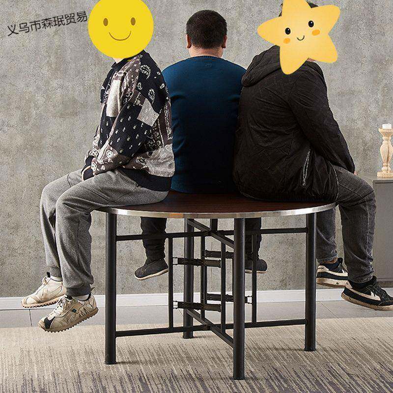 圆餐桌转实木OGF大板饭组合桌椅桌吃饭桌子家用面可折叠中新式盘