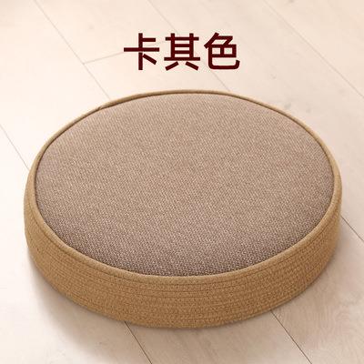 式坐垫布艺加厚形ty5榻榻米垫飘日窗圆垫亚麻上坐垫蒲地团打坐禅