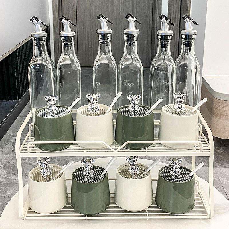 组简高颜0值调味盒调味罐套装厨约房陶瓷罐调料油盐酱醋瓶罐合盐