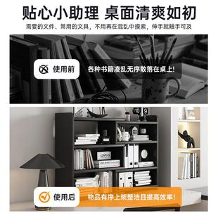 木桌实书架置物架上收面纳家用飘窗书桌桌多层储QHR物小书柜转角