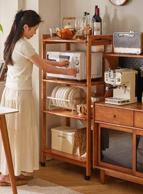 厨可移动多功能置物架实落地架书餐厅房微波炉收纳GQU架简易层架