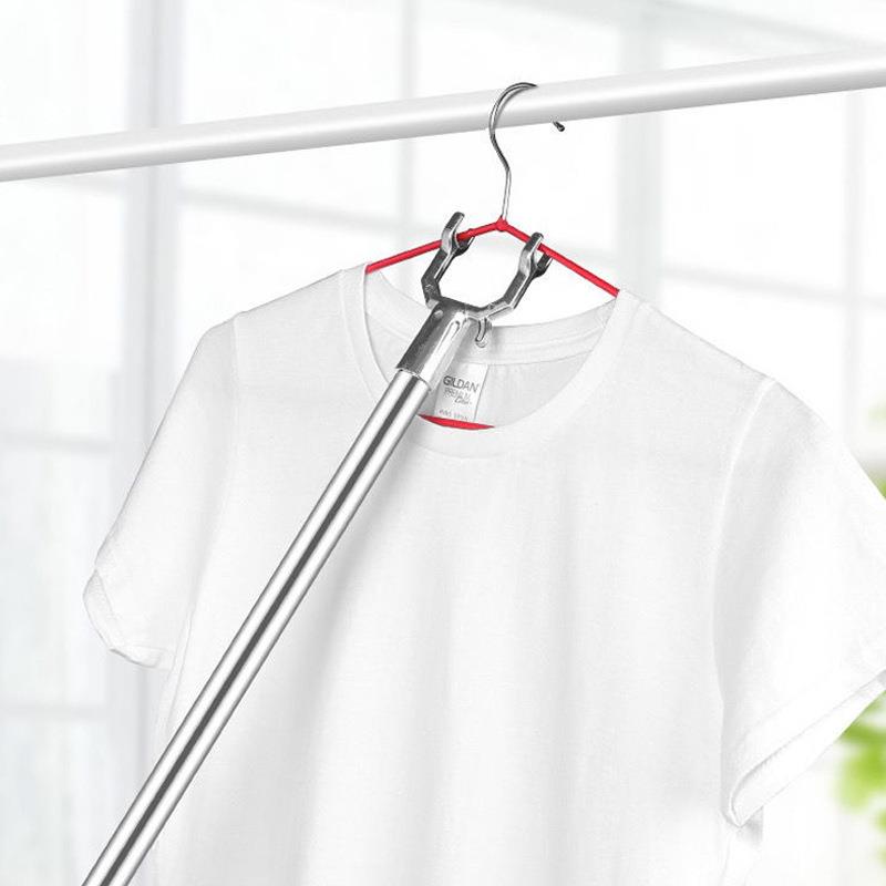 不钢XYIQIQQZ晾衣叉可衣伸缩撑杆衣取衣服晾衣杆挑锈衣杆凉衣捍晒